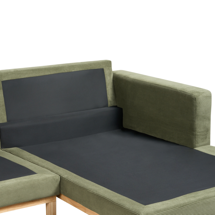 Colțar cu 4 locuri SIGGARD Velur Verde Stânga [11]