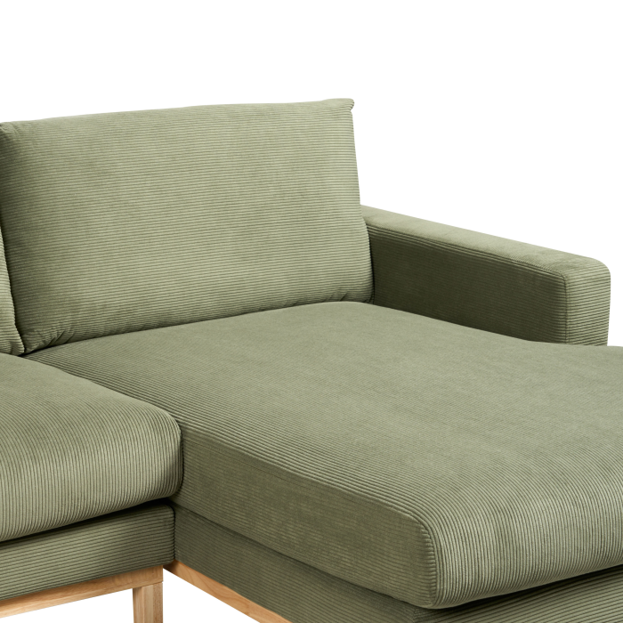 Colțar cu 4 locuri SIGGARD Velur Verde Stânga [10]