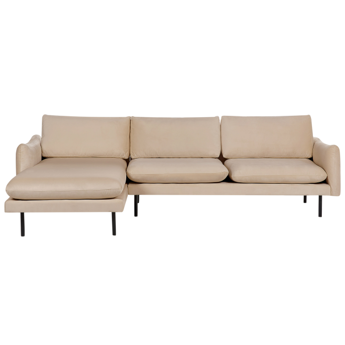 VINTERBRO 4-seater corner sofa Right velvet Beige [2]
