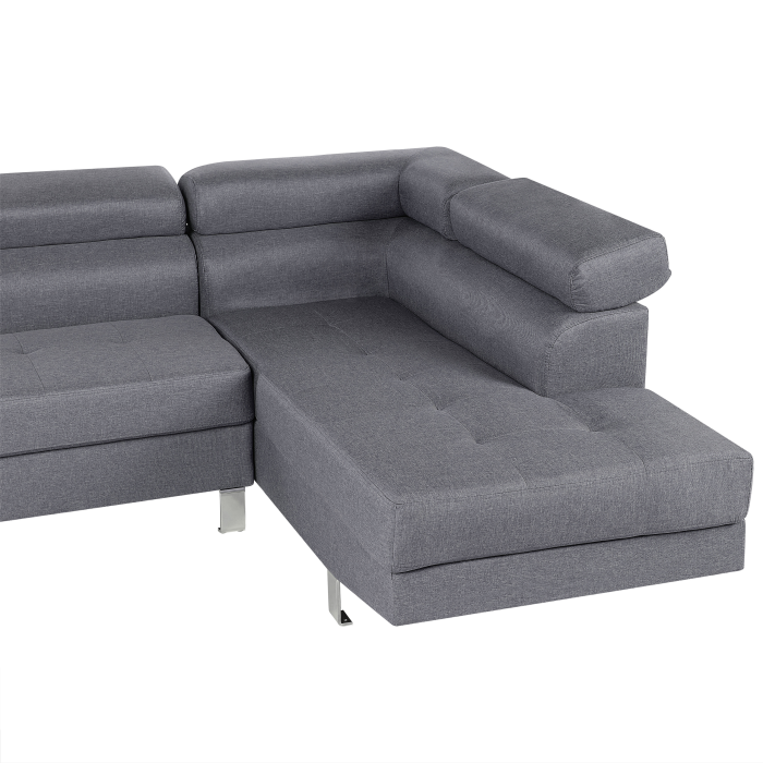 5-seater corner sofa NORREA Grey Left [8]