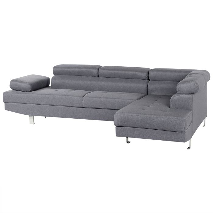 5-seater corner sofa NORREA Grey Left [4]