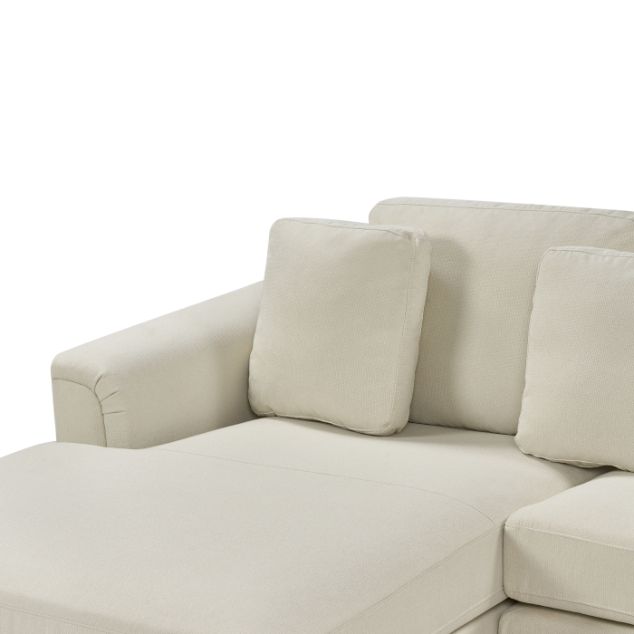 5-Seater Corner Sofa OSLO Beige with Ottoman Right [7]