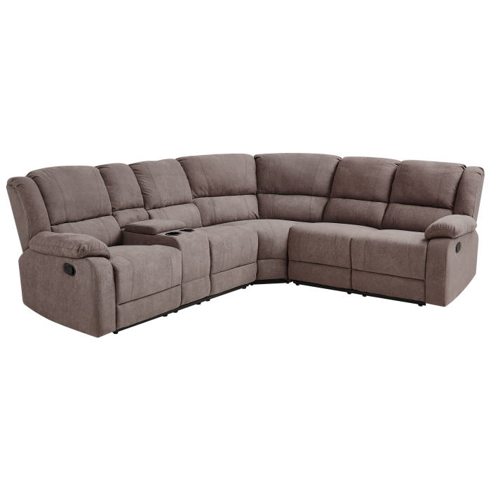5-seater corner sofa bed ROKKE Taupe Left [5]