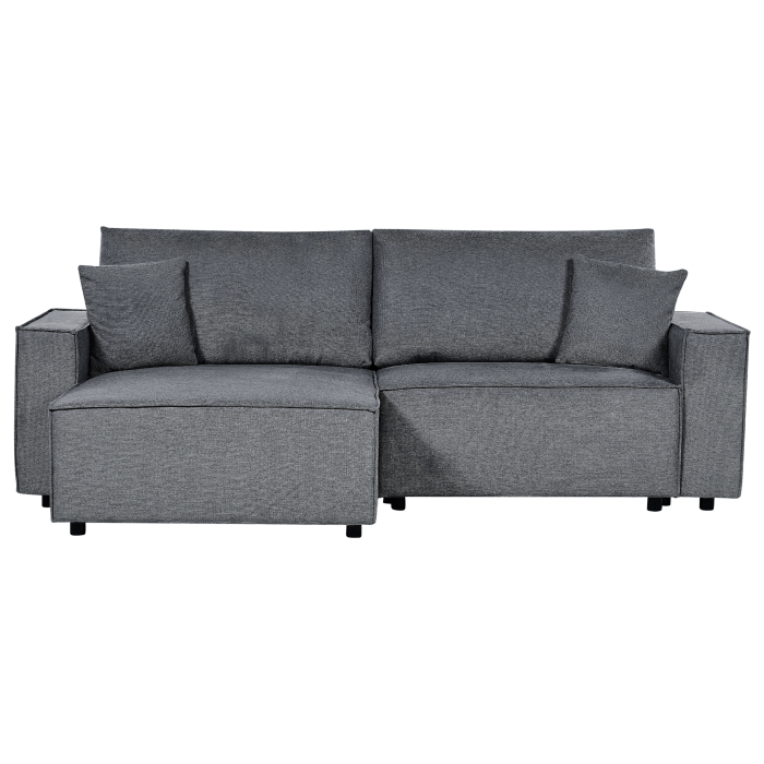 3-seater corner sofa bed KARILA Dark grey with storage Right [2]