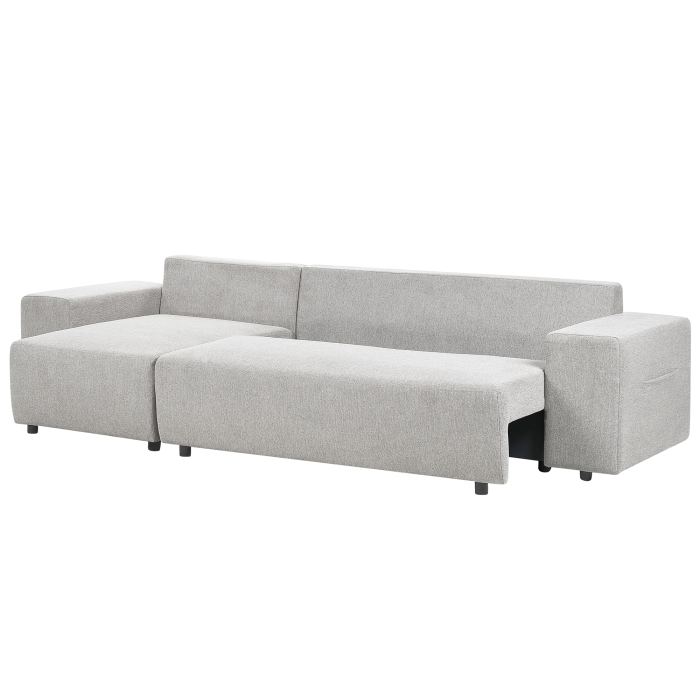 LUSPA 3-seater corner sofa Light grey with storage Right [6]