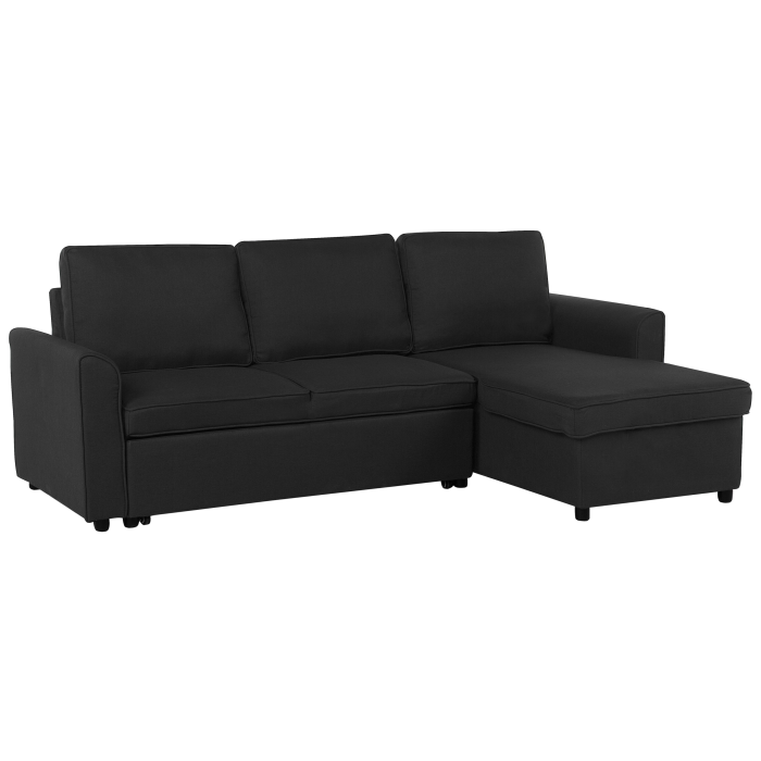 3-seater corner sofa NESNA Black with storage Left [7]