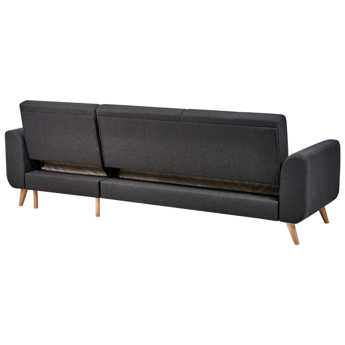 Colțar extensibil cu 3 locuri OLLSTA  Negru Stânga [6]