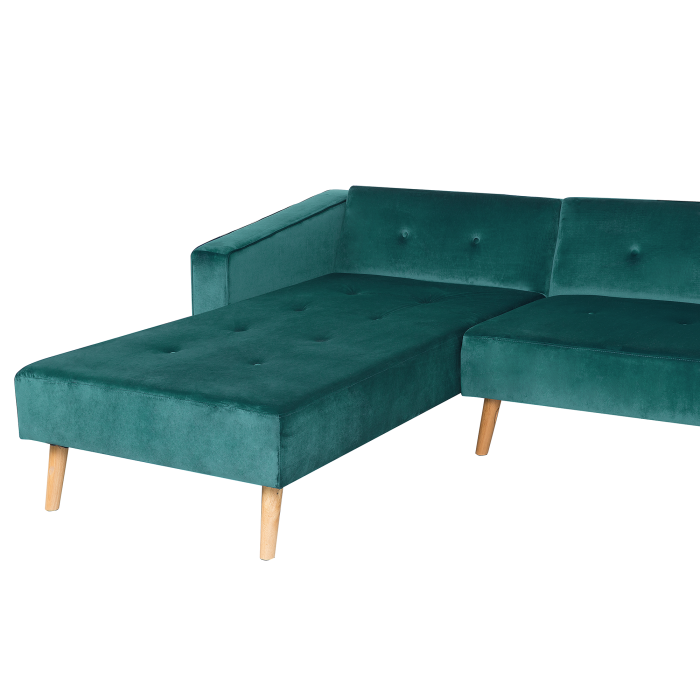 Colțar extensibil cu 4 locuri VADSO Catifea Verde smarald Dreapta [9]