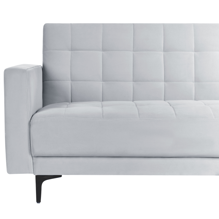 ABERDEEN 4-seater modular corner sofa Velvet Light Grey Left [7]