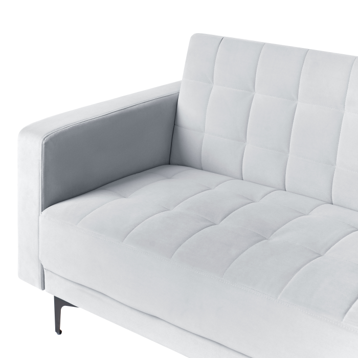 ABERDEEN 4-seater modular corner sofa Velvet Light Grey Left [8]