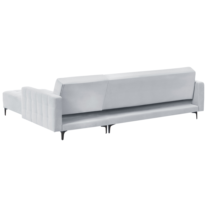 ABERDEEN 4-seater modular corner sofa Velvet Light Grey Left [6]