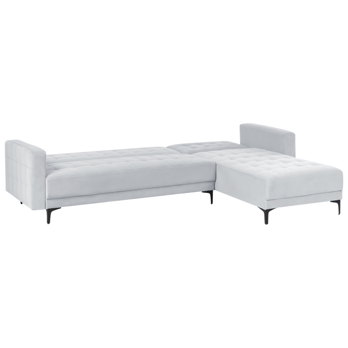ABERDEEN 4-seater modular corner sofa Velvet Light Grey Left [5]
