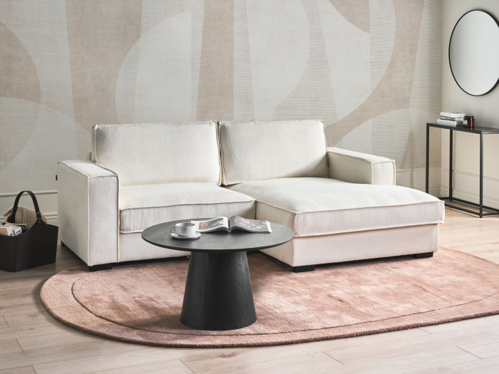 Corner sofa KOLDING Boucle Light Beige Left [1]