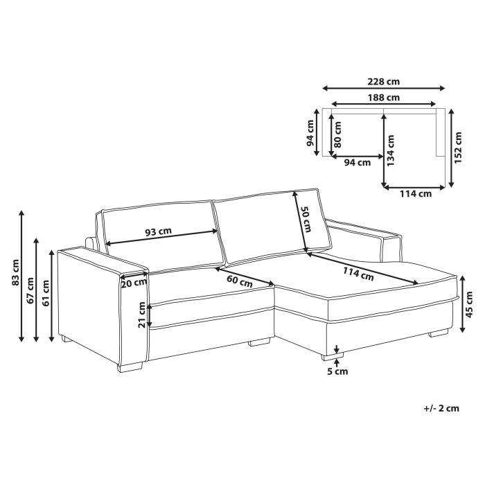 KOLDING corner sofa Taupe Left [3]