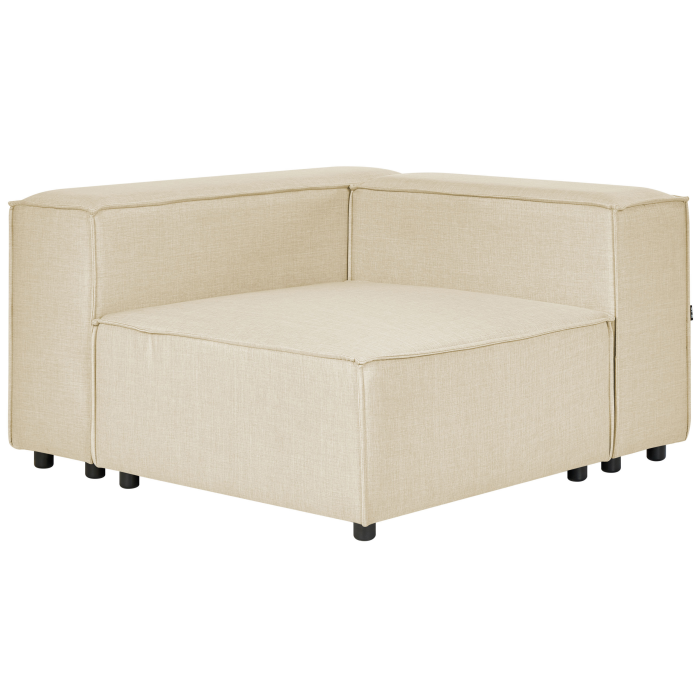 Colțar modular cu 2 locuri APRICA In sintetic Bej Dreapta [10]