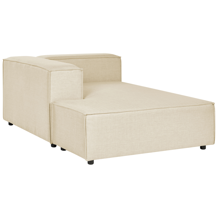 3-seater modular corner sofa APRICA Synthetic Linen Beige Right [7]