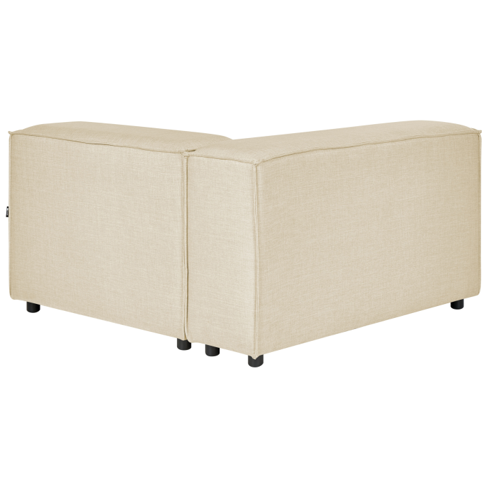 3-seater modular corner sofa APRICA Synthetic Linen Beige Right [11]