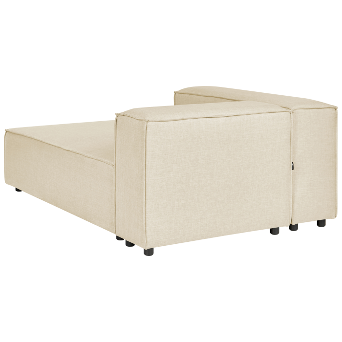 3-seater modular corner sofa APRICA Synthetic Linen Beige Right [8]