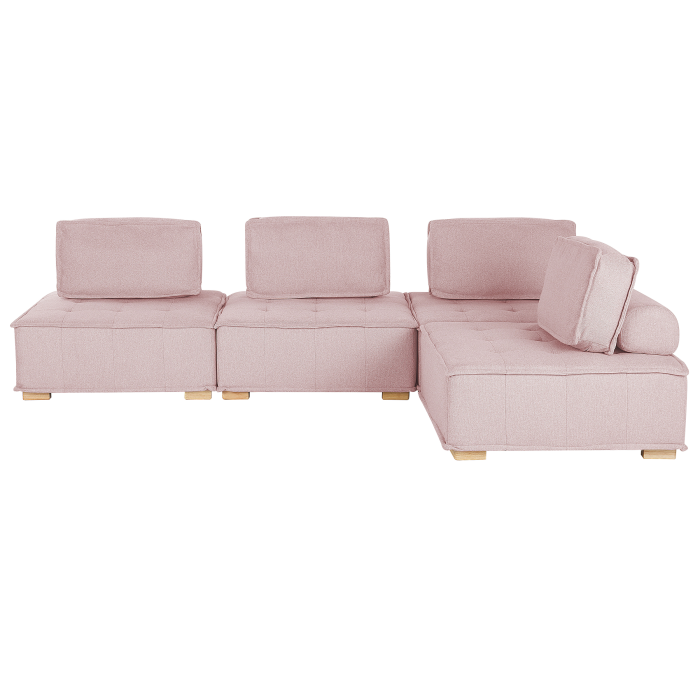 Colțar modular cu 4 locuri TIBRO  Roz Dreapta [5]