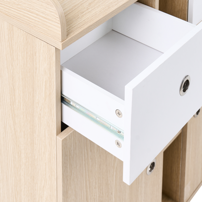 Comodă cu masă pentru înfășat DELISLE Maro deschis [8]