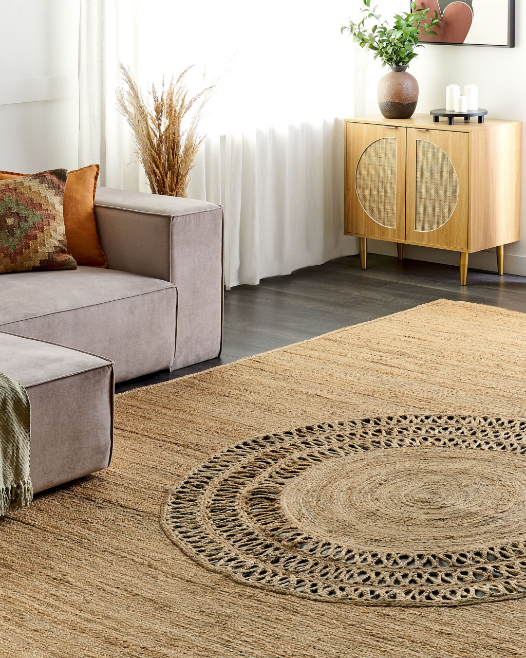 BOGAZOREN Rug Beige 300 x 400 cm Jute [1]