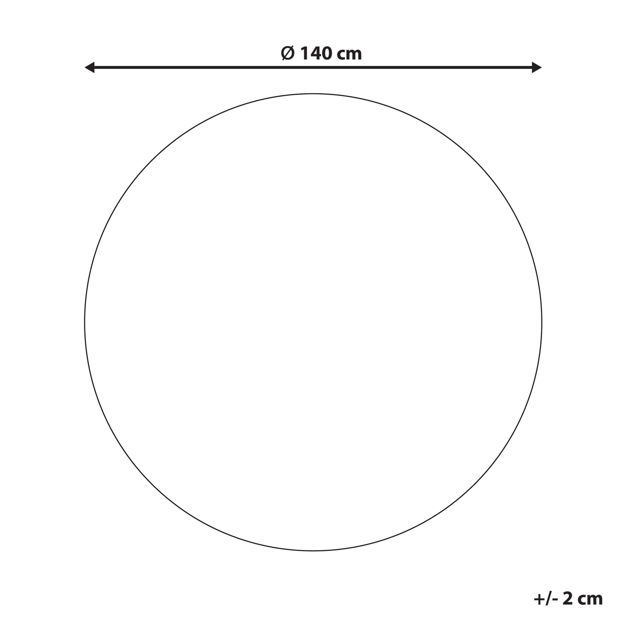 Covor BUKSE Bej ø 140 cm Iută [3]