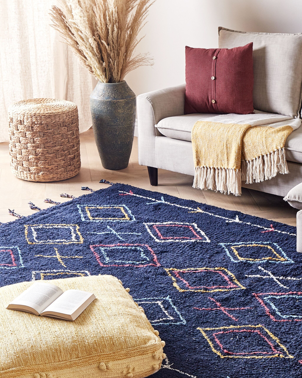 CORUM Rug Black 160 x 230 cm Cotton [1]