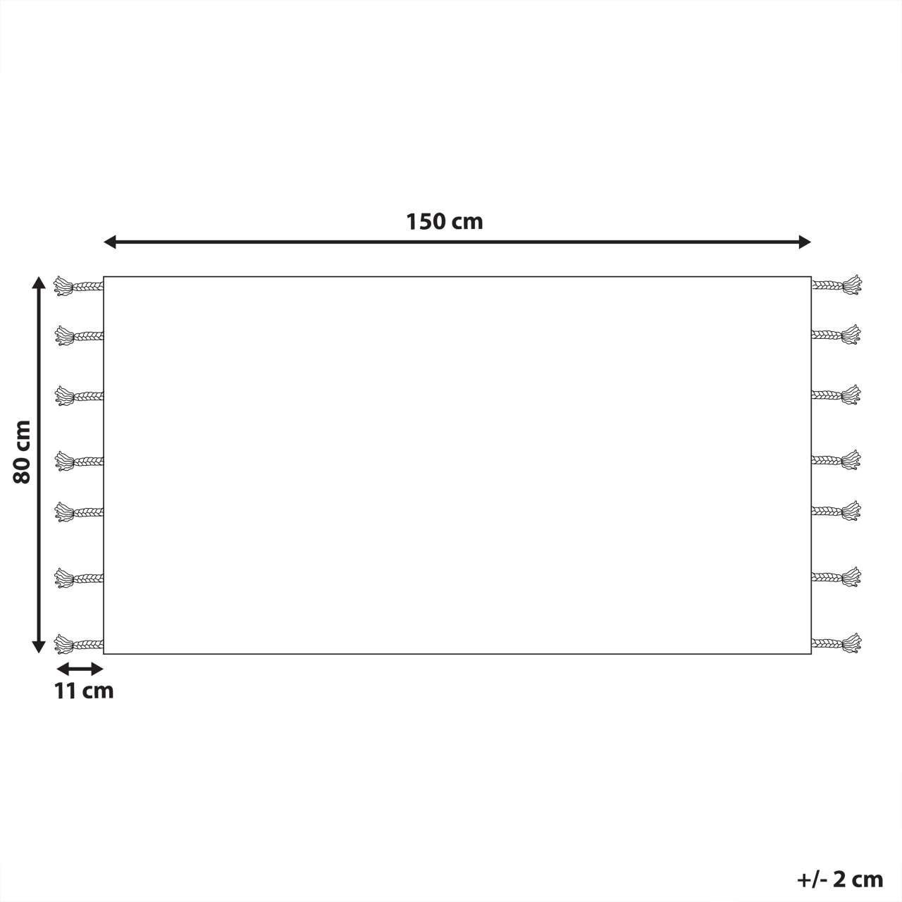 Carpet CORUM Black 80 x 150 cm Cotton [3]