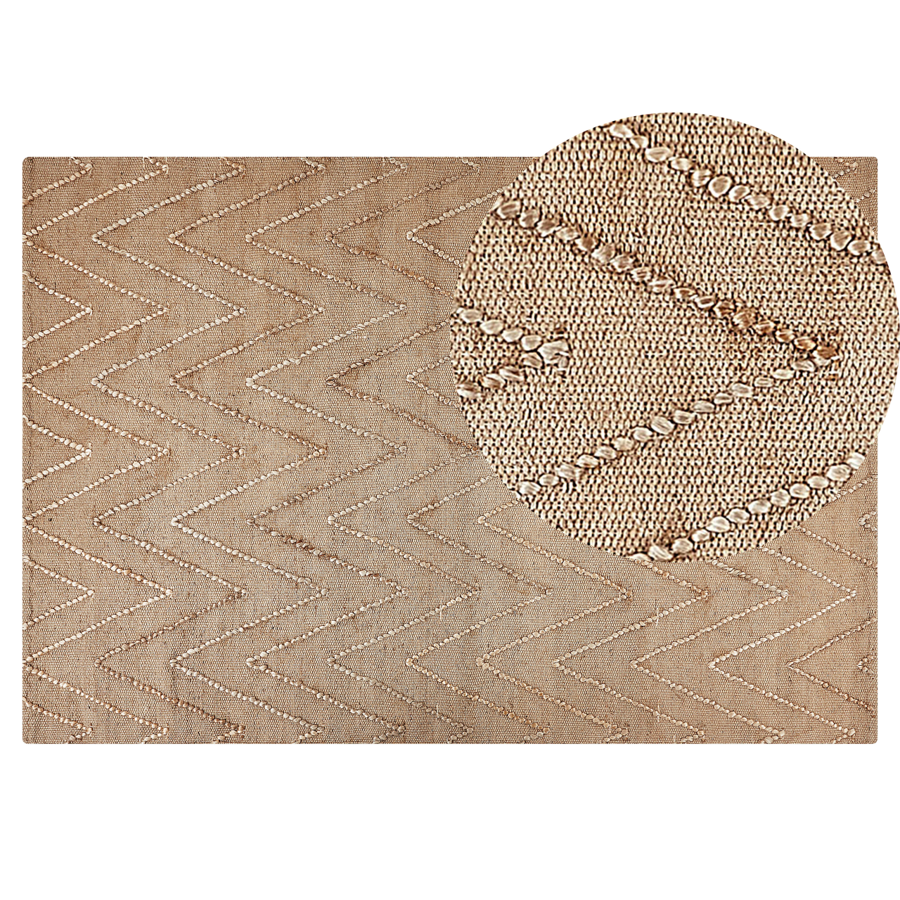 DADAY Rug Beige 140 x 200 cm Jute [2]