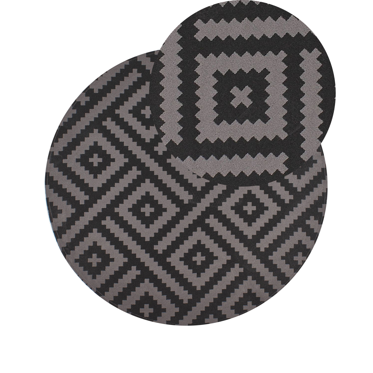 AJMER Outdoor Carpet Black ø 120 cm [2]