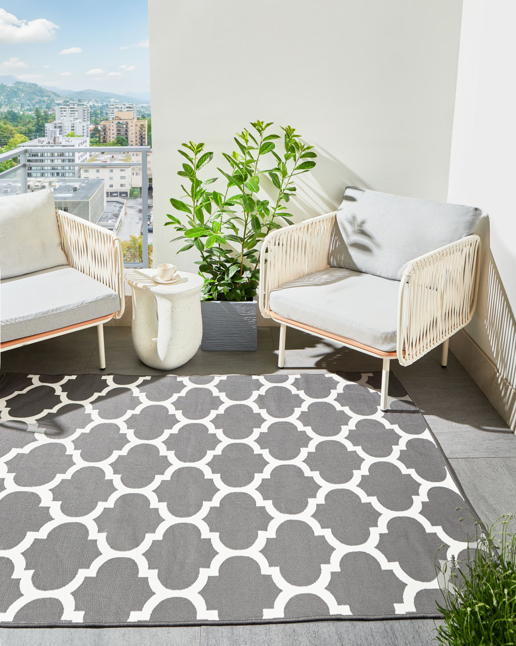 Covor de exterior AKSU Gri 140 x 200 cm Reversibil [1]