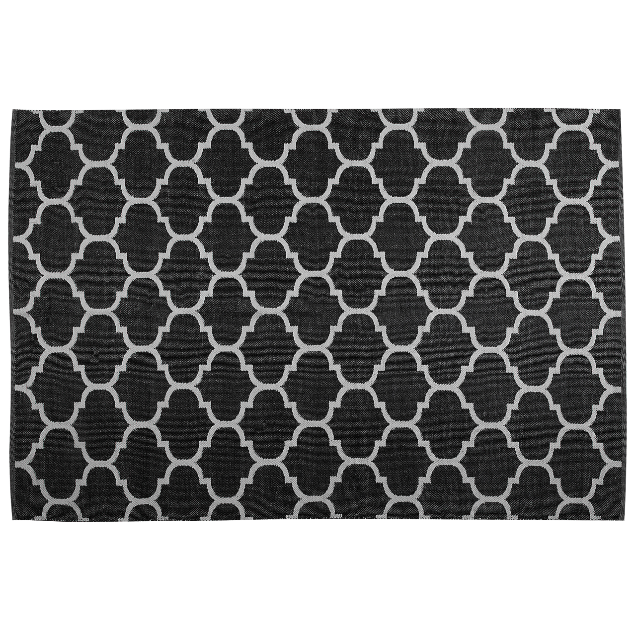 ALADANA Outdoor Rug Black/White 140 x 200 cm Reversible [2]