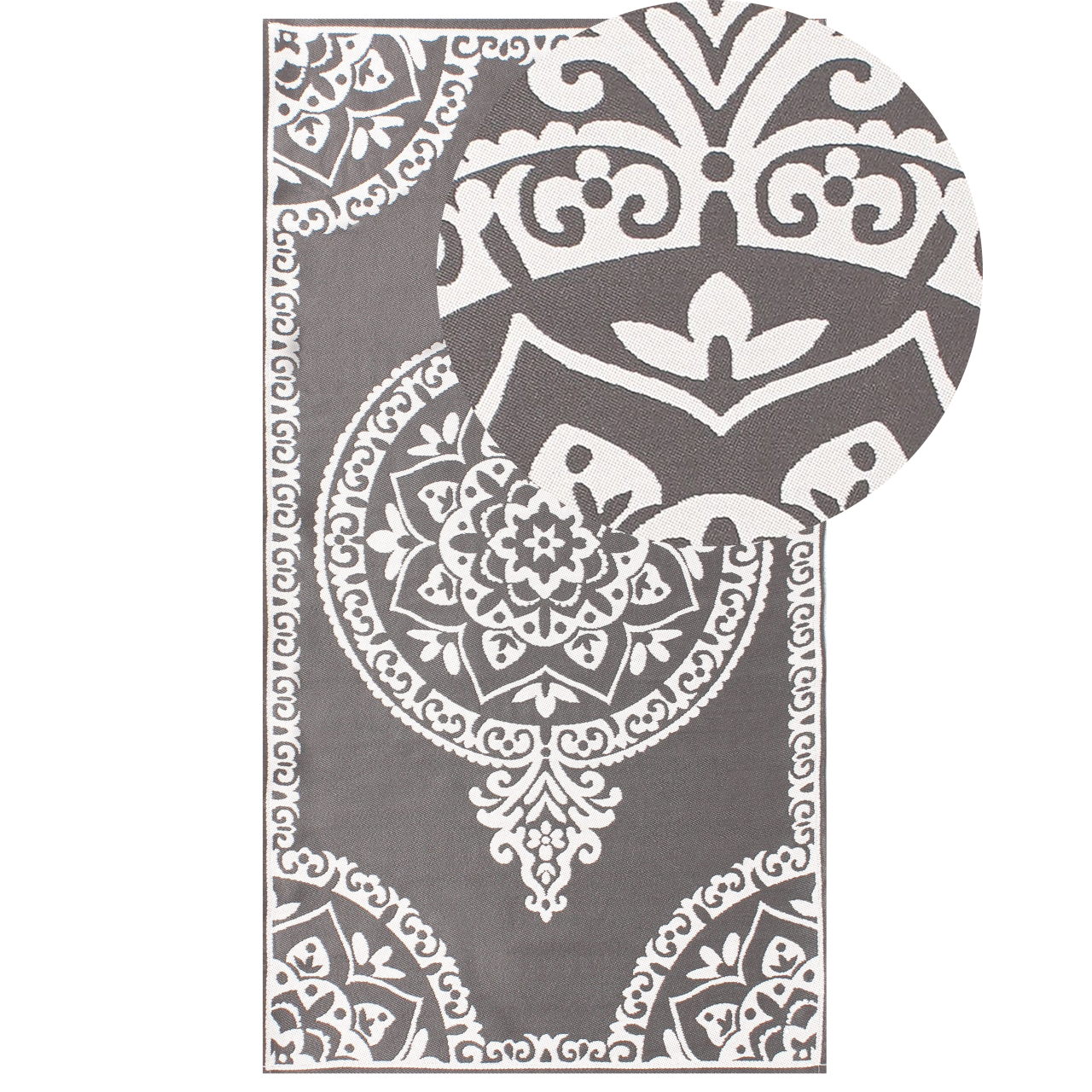 Outdoor rug KOHIMA Grey 80 x 150 cm [2]