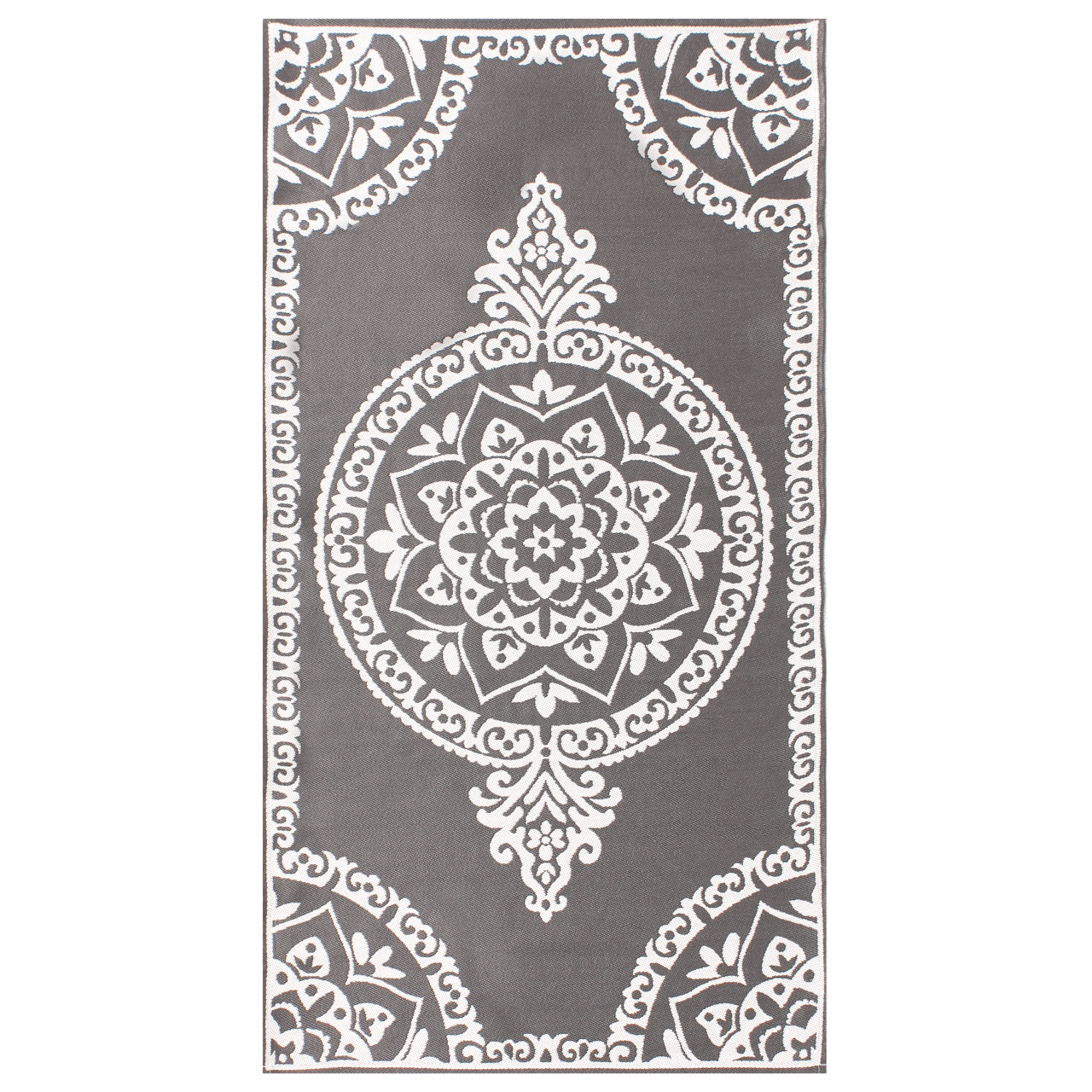Outdoor rug KOHIMA Grey 80 x 150 cm [4]