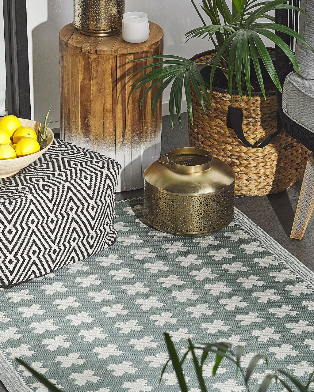 Covor de exterior ROHTAK Verde deschis 90 x 180 cm [1]