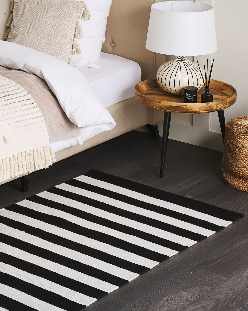 Covor de exterior TAVAS Negru/Alb 80 x 150 cm [1]