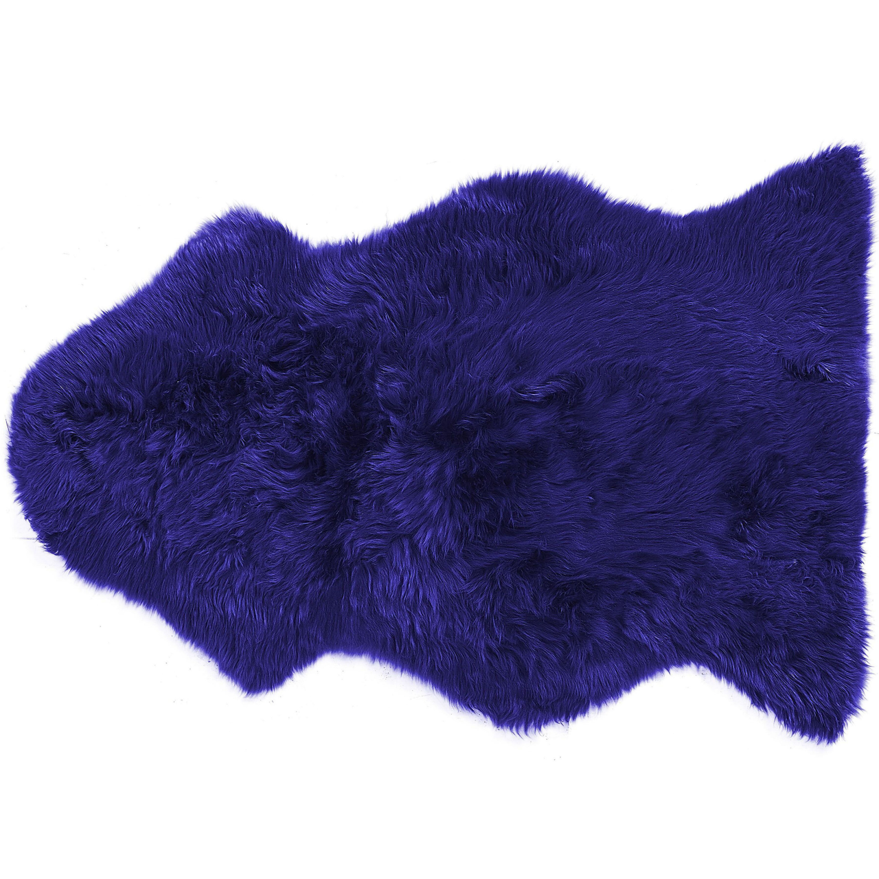 ULURU Sheepskin Rug Navy Blue 65 x 110 cm [2]