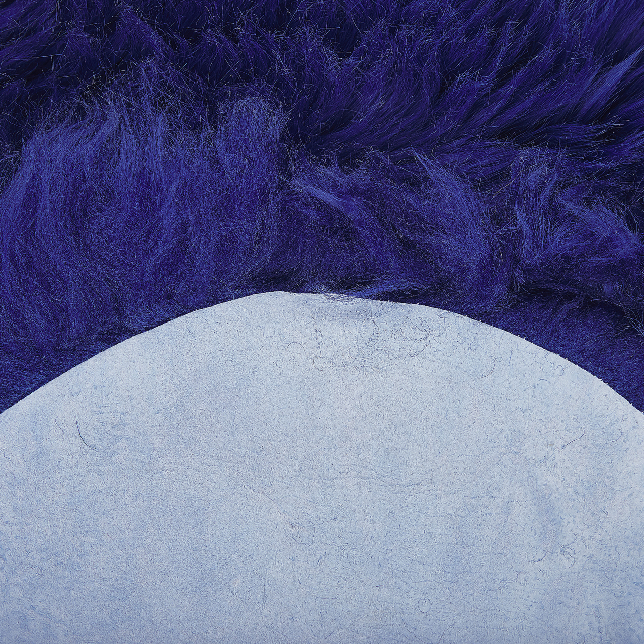 ULURU Sheepskin Rug Navy Blue 65 x 110 cm [5]