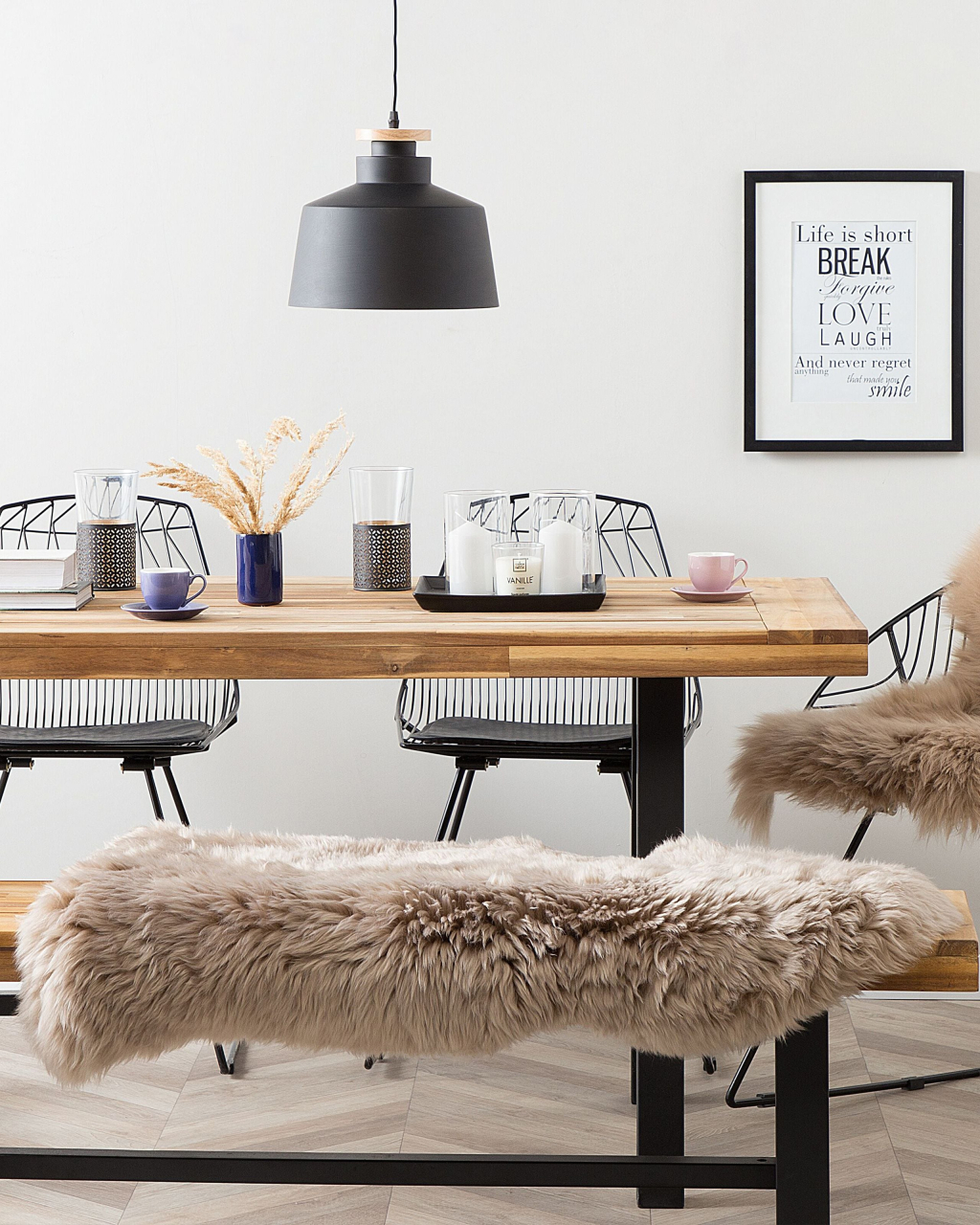 Sheepskin rug ULURU Brown 65 x 110 cm [1]