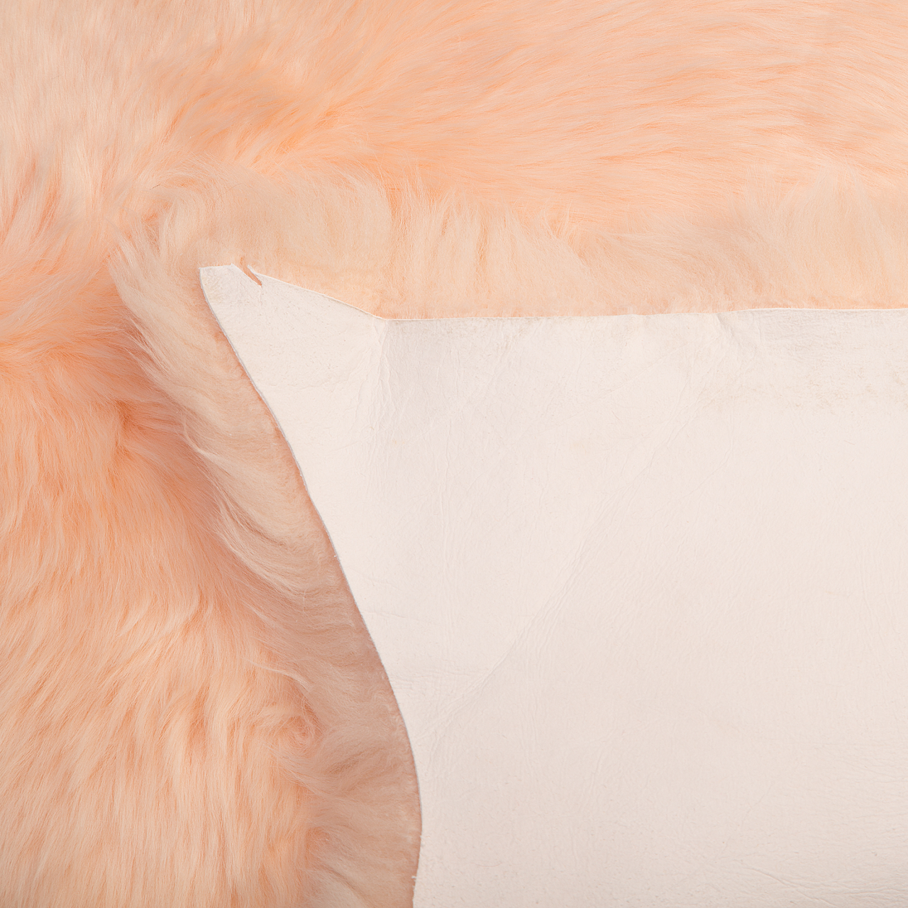 Covor din blană de oaie ULURU Roz piersică 65 x 110 cm [5]