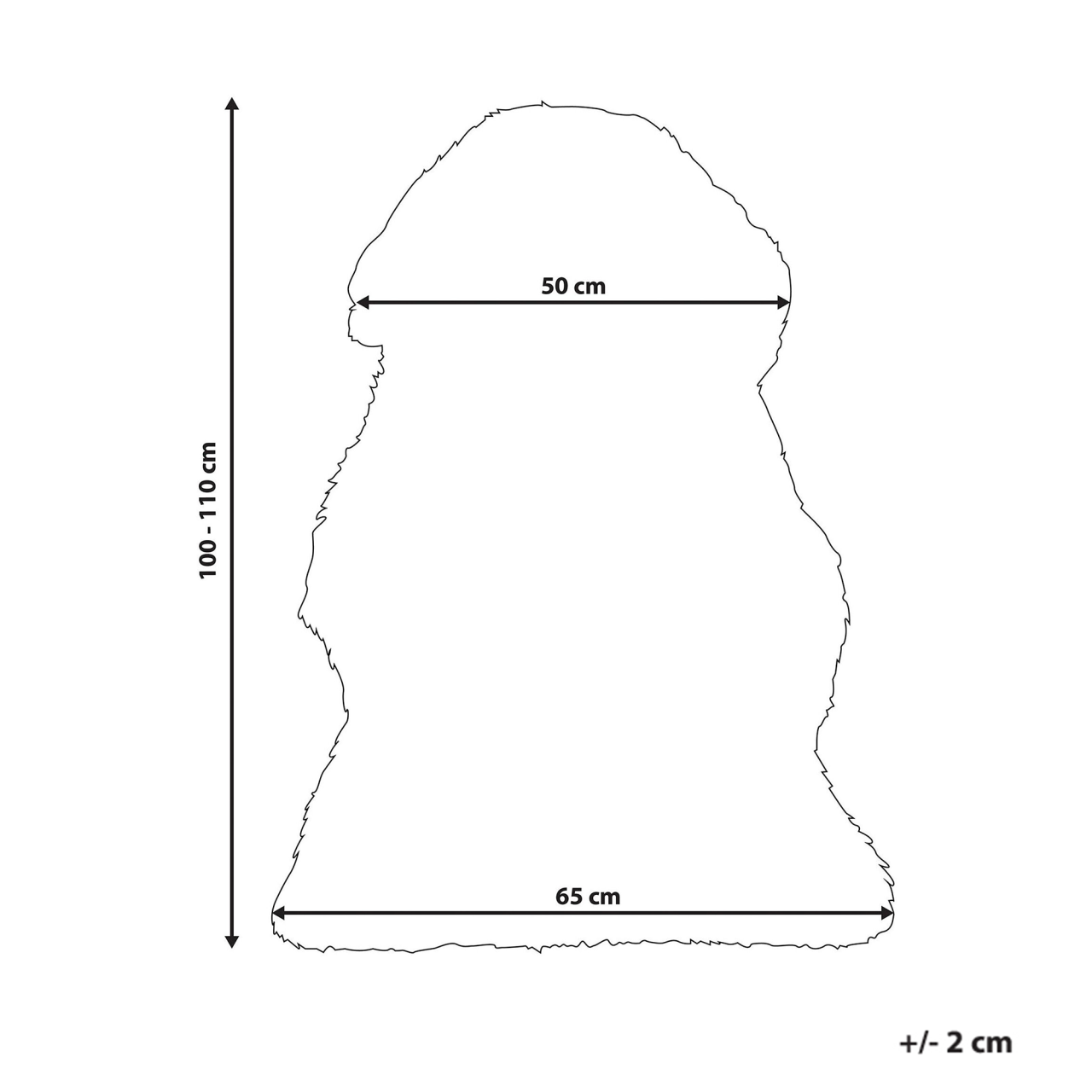Covor din blană de oaie ULURU Roz piersică 65 x 110 cm [3]