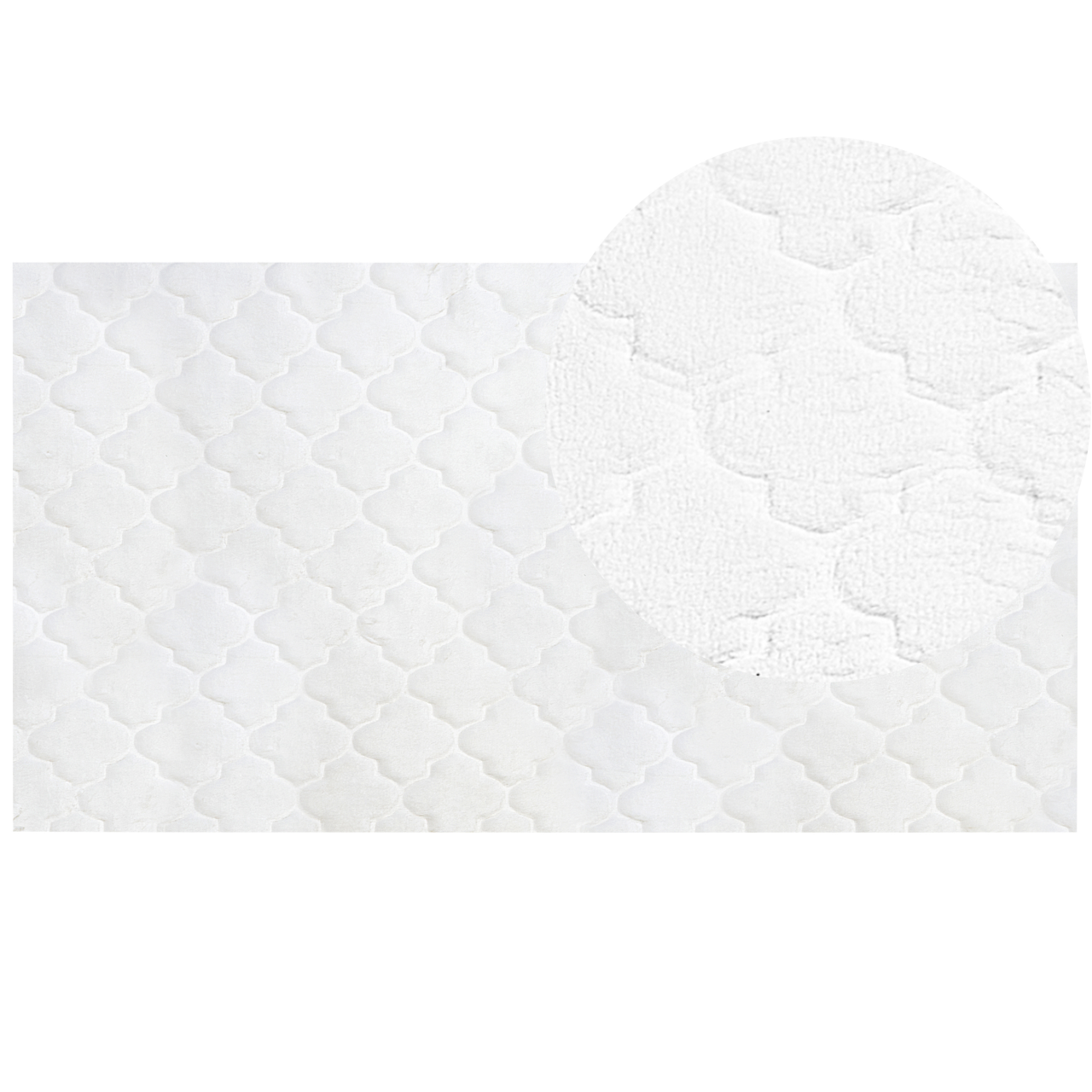 Faux fur rug GHARO White 80 x 150 cm [2]