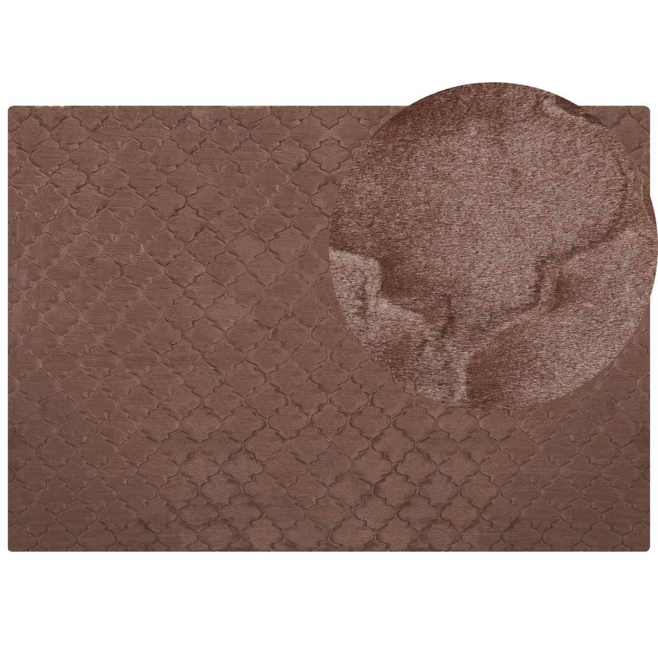 GHARO Faux Fur Rug Brown 160 x 230 cm [2]