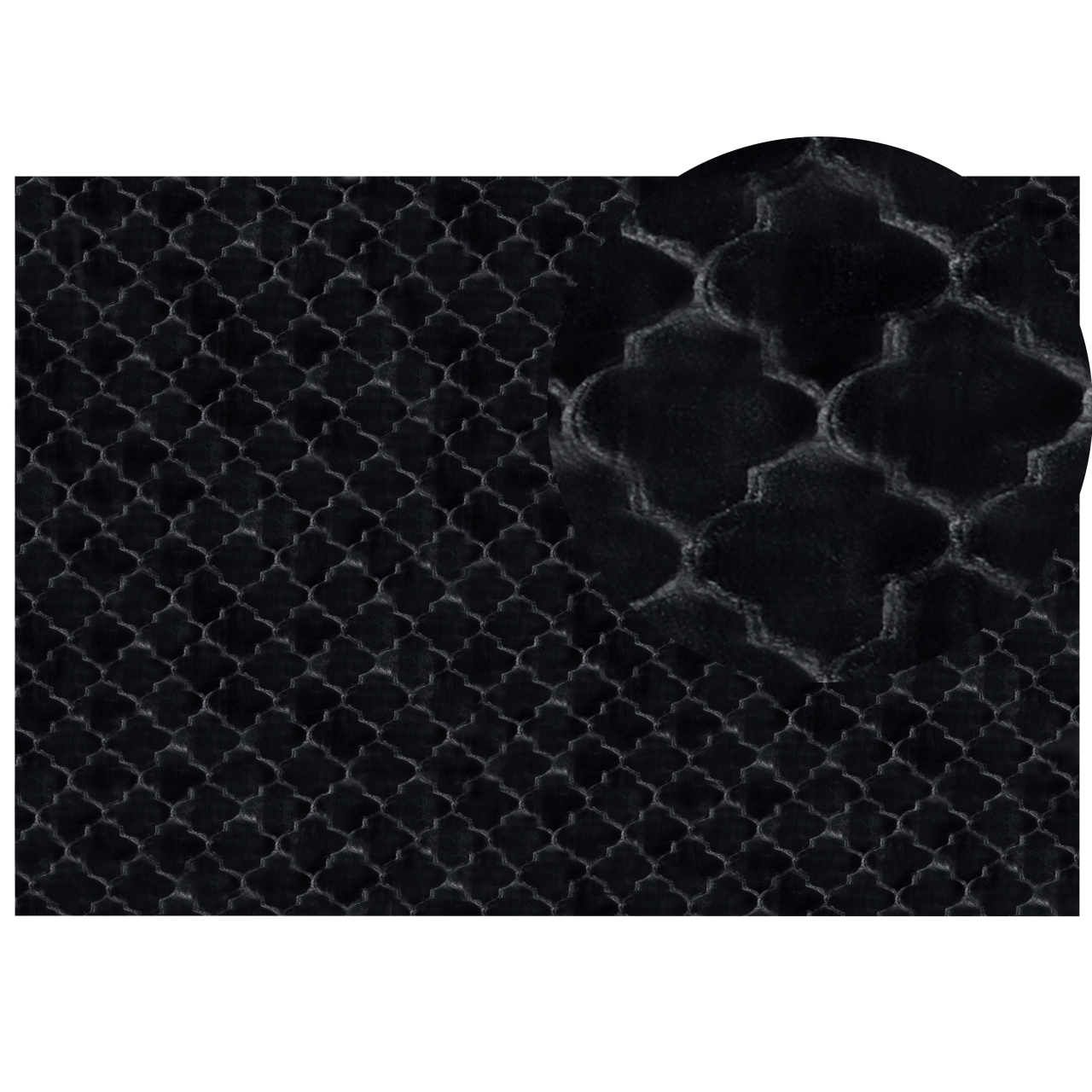 Faux fur rug GHARO Black 160 x 230 cm [2]