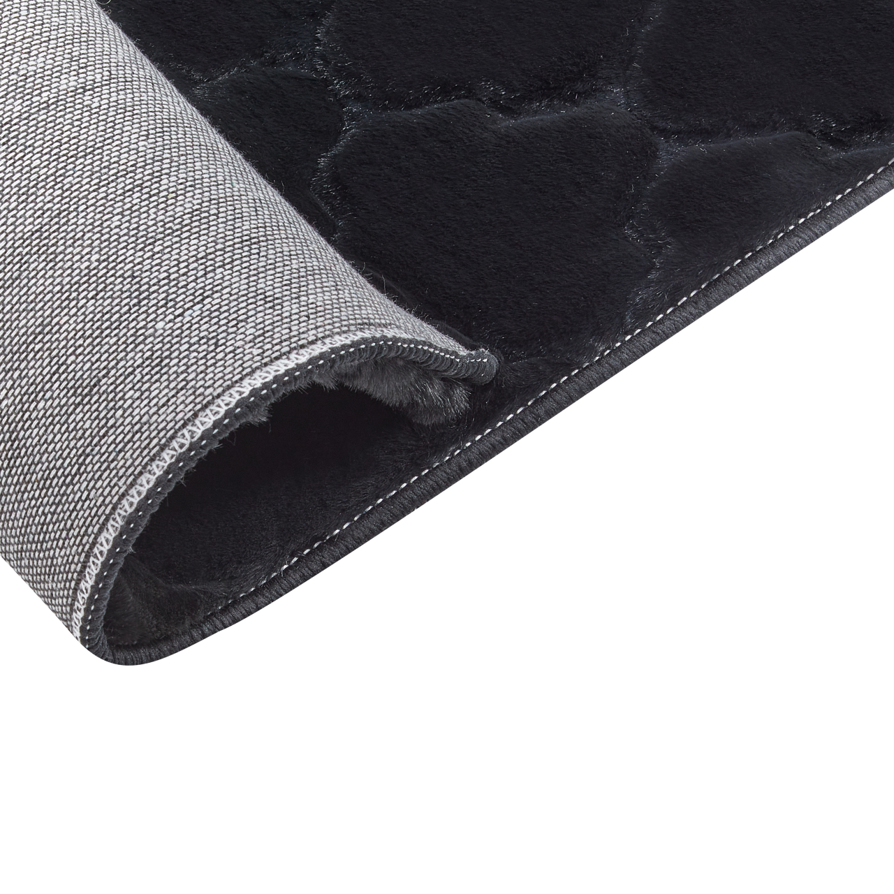 Faux fur rug GHARO Black 160 x 230 cm [6]