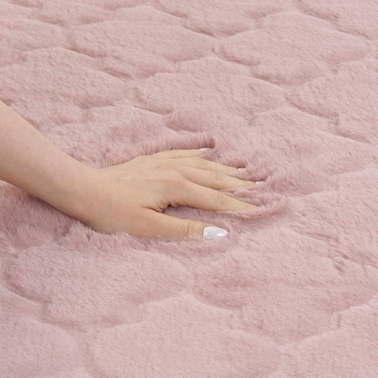 Covor din blană sintetică GHARO Roz 160 x 230 cm [5]