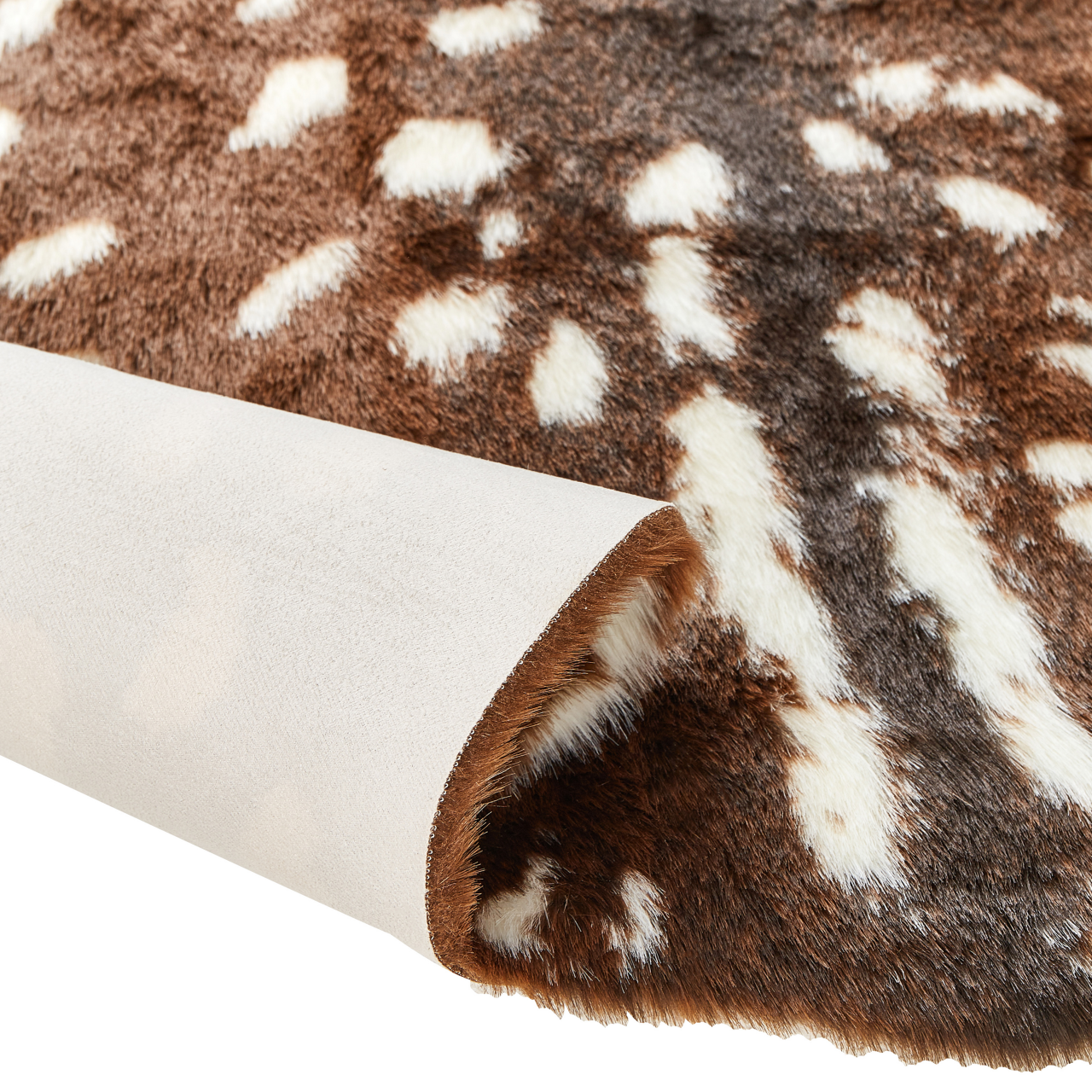 KNOLL Faux Fur Rug Brown 130 x 170 cm [5]