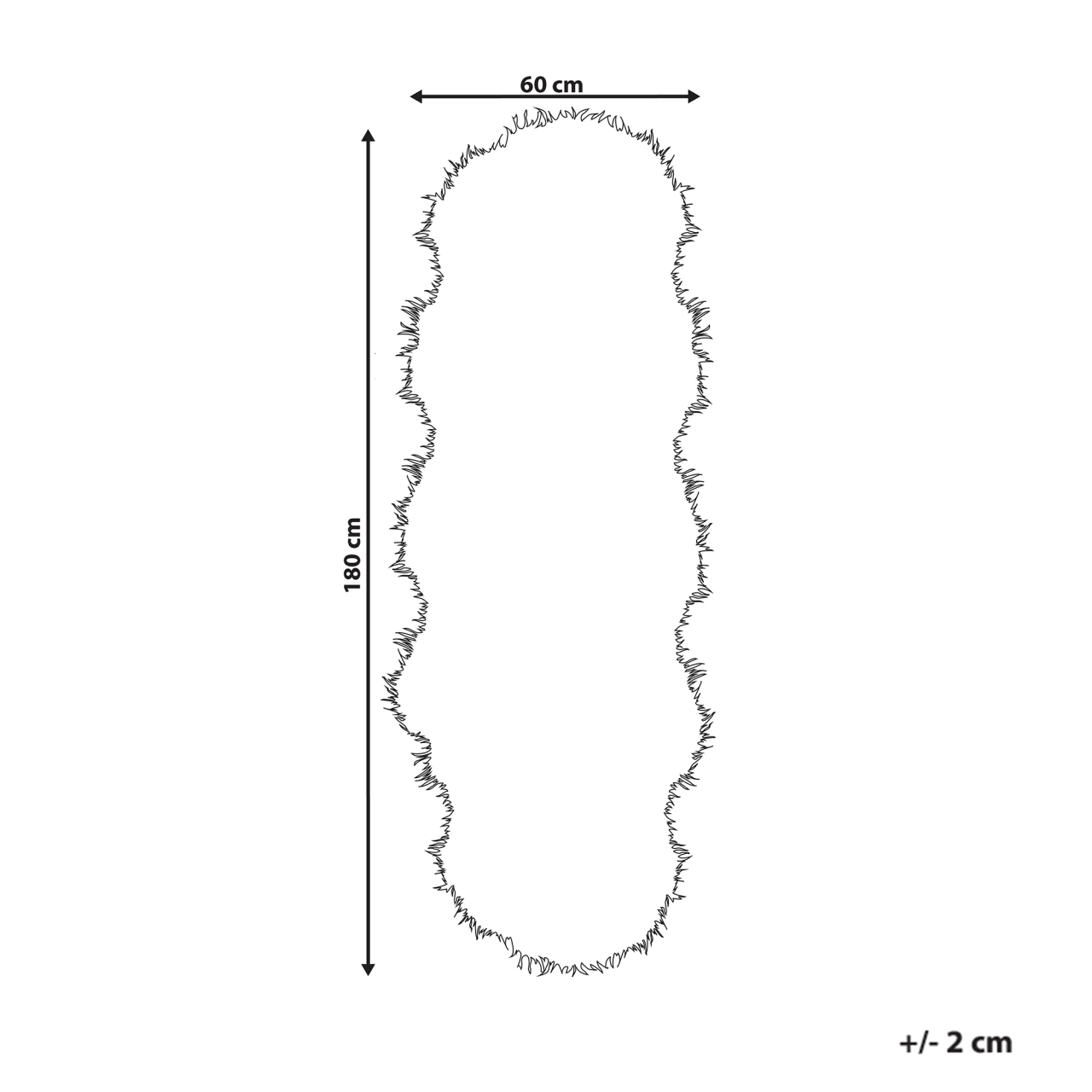Covor din blană sintetică MAMUNGARI Bej 60 x 180 cm [3]