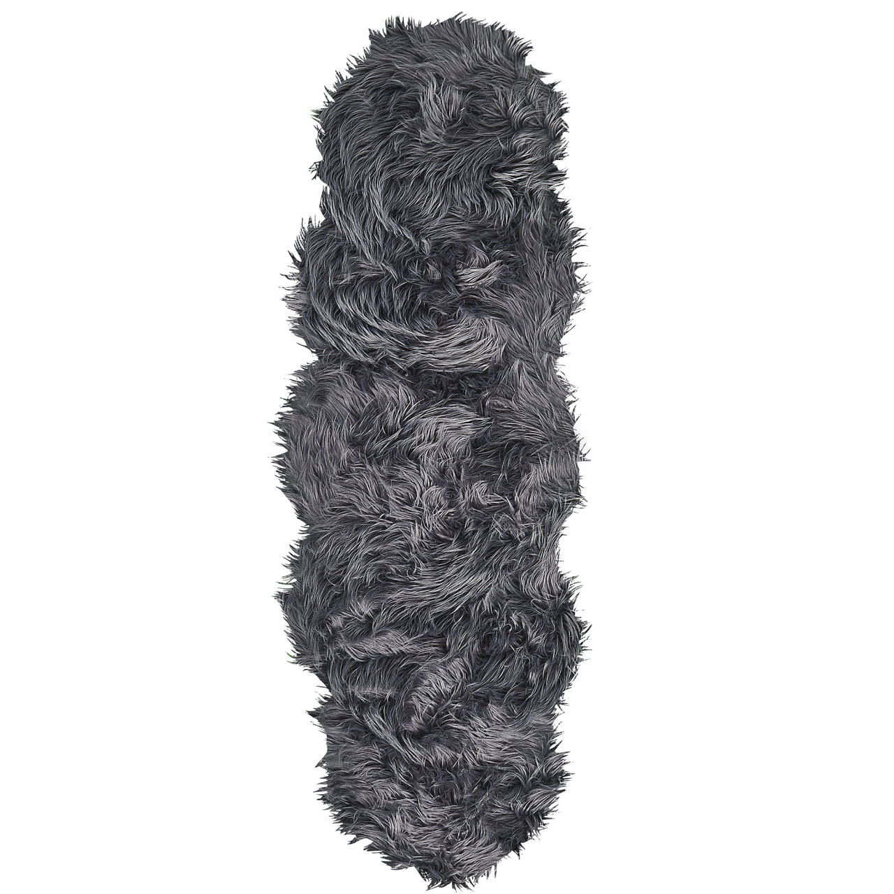 Mamungari faux fur rug dark gray 60 x 180 cm [2]
