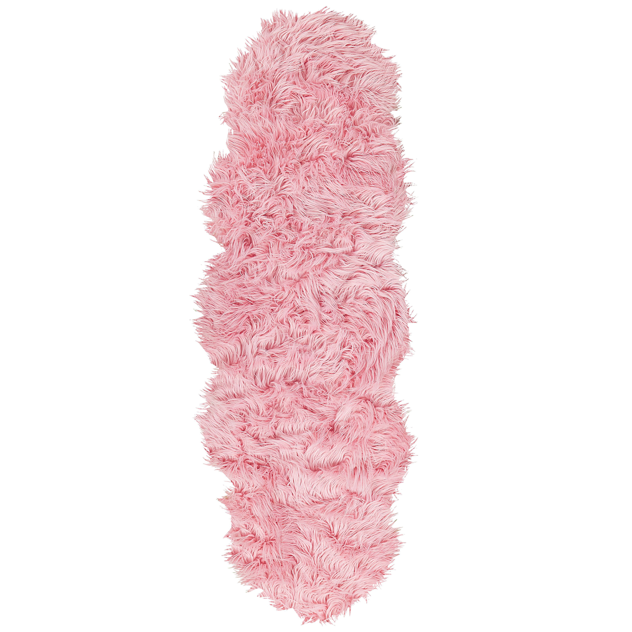 Faux fur rug MAMUNGARI Pink 60 x 180 cm [2]